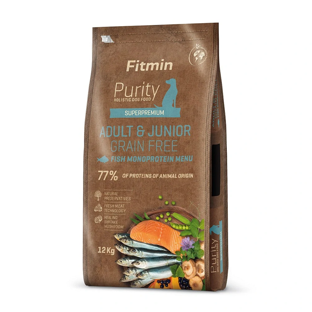 Fitmin Purity GF Adult&Junior Fish Menu kompletní krmivo pro psy 12 kg