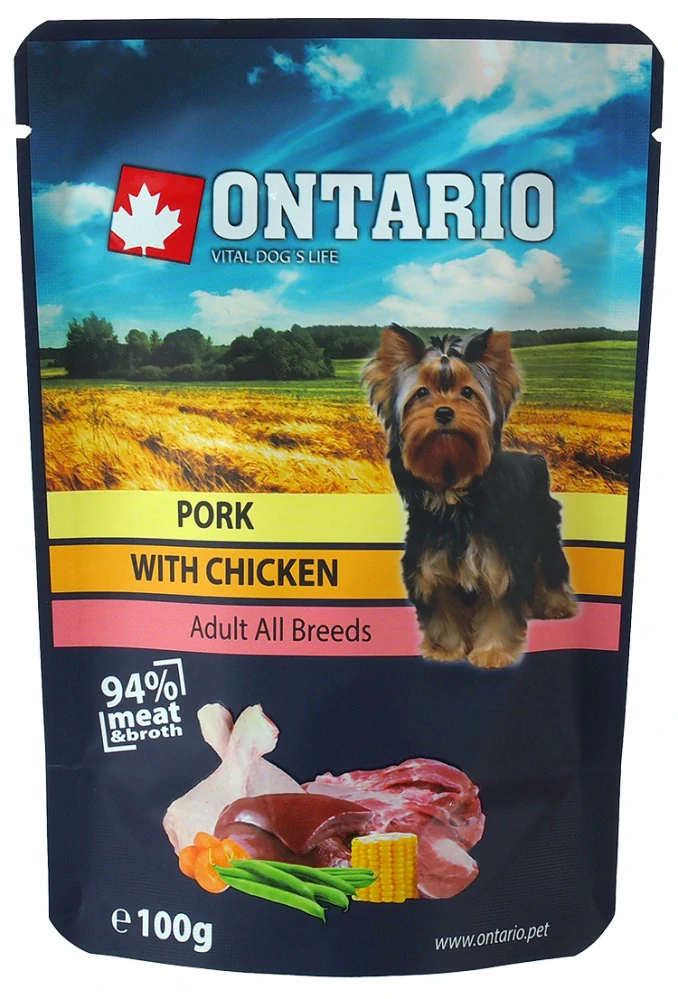 Kapsička Ontario vepřové s kuřecím ve vývaru 100g