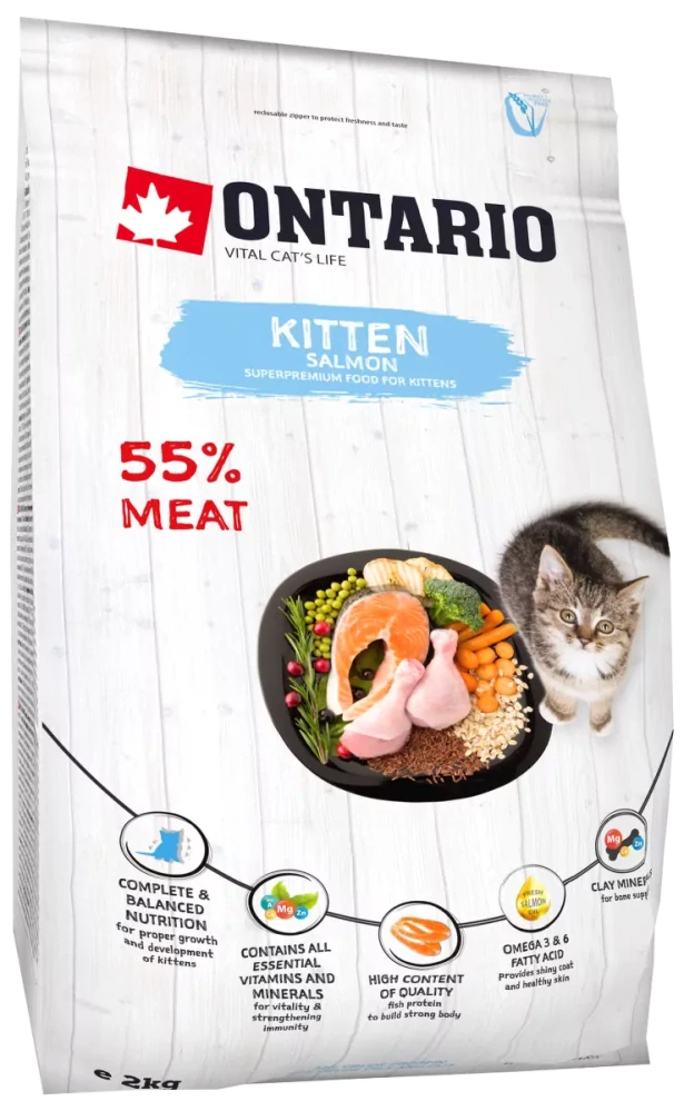 Krmivo Ontario Kitten Salmon 2kg