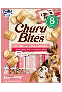 Churu Dog Bites Chicken wraps with Salmon Recipe 8x12g
