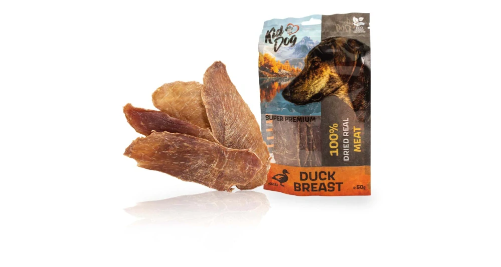 KIDDOG SUPER PREMIUM 100% kachní prsa tenké plátky 50g