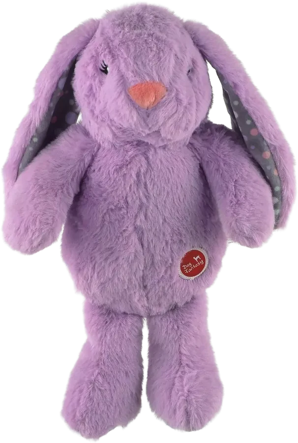 Hračka Dog Fantasy Cuddle Zajíček s tlukoucím srdcem fialová 29cm