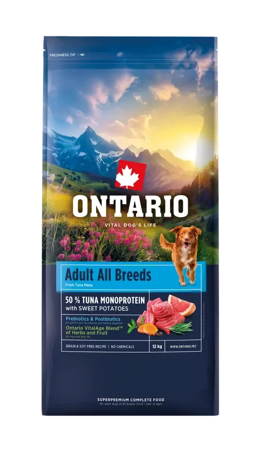 Ontario Adult All Breed Monoprotein Tuna & Sweet Potatoes 12kg