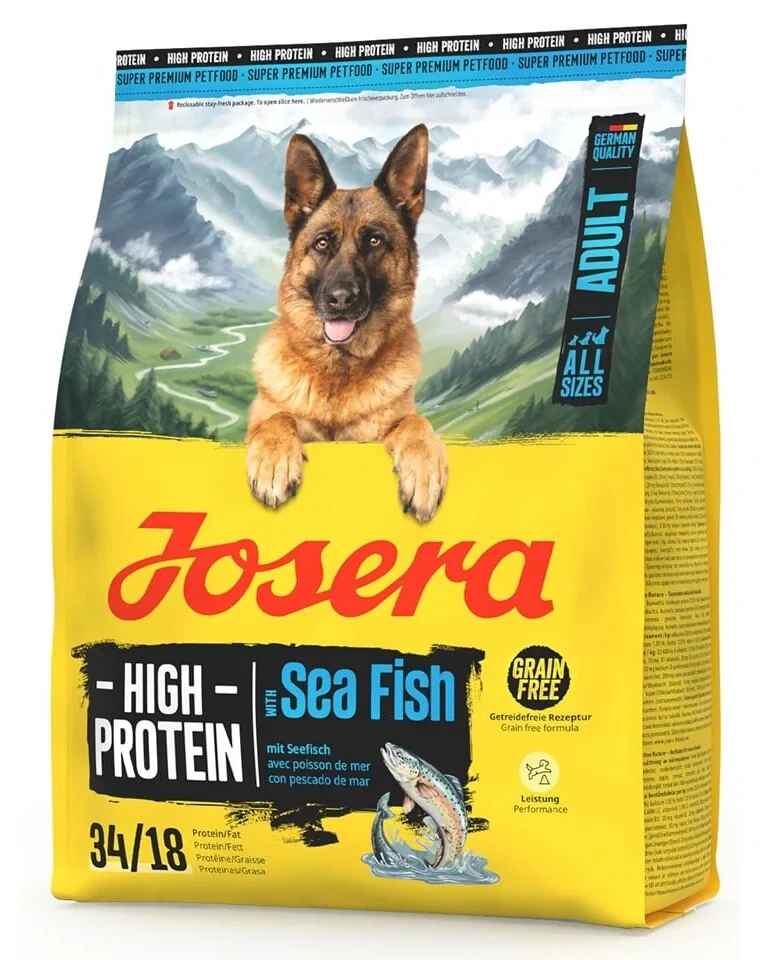Josera 900g A/S High Protein Adult with Sea Fish dog