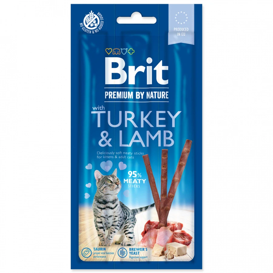 Brit Premium Cat by Nature Sticks Turkey&Lamb 3ks