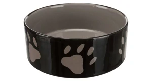 Keramická miska motiv tlapek šedá 0,8l
