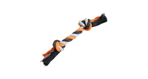 Uzel HipHop bavlněný 2 knoty 30cm šedá/oranžová 