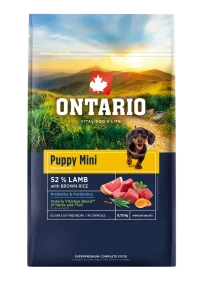 Ontario Puppy Mini Lamb & Brown Rice 0,75kg