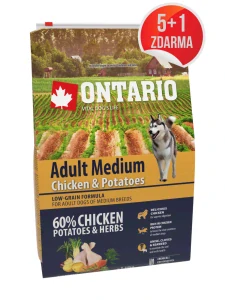 Ontario Adult Medium Chicken & Potatoes 2,25kg