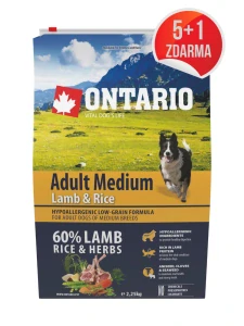 Ontario Adult Medium Lamb & Rice 2,25kg