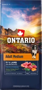 Ontario Adult Medium Lamb & Brown Rice 12kg