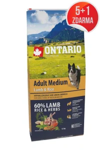 Ontario Adult Medium Lamb & Rice 12kg