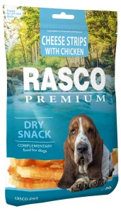 Pochoutka Rasco Premium kuřecím obalené sýrové proužky 80g