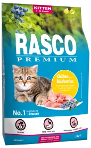 Krmivo Rasco Premium Kitten kuře s borůvkou 2kg