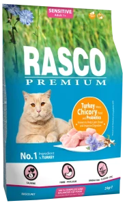 Krmivo Rasco Premium Sensitive krůta s kořenem čekanky a probiotiky 2kg