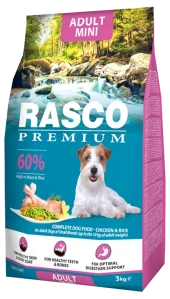 Krmivo Rasco Premium Adult Mini kuře s rýží 3kg