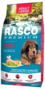 Krmivo Rasco Premium Adult Large kuře s rýží 15kg