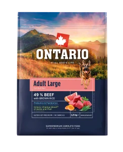Ontario Adult Large Beef & Brown Rice 2,25kg