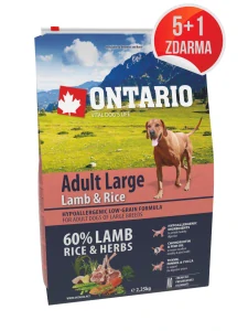 Ontario Adult Large Lamb & Rice 2,25kg
