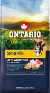 Ontario Senior Mini Fish & Brown Rice 6,5kg