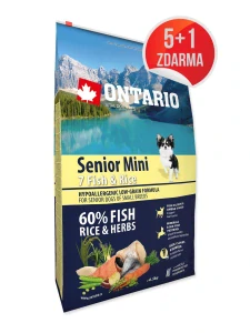 Ontario Senior Mini Fish & Rice 6,5kg