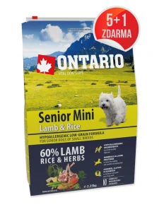 Ontario Senior Mini Lamb & Rice 2,25kg