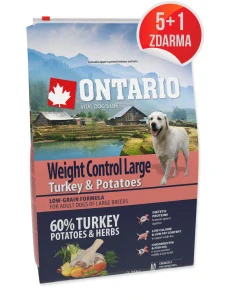 Ontario Large Weight Control Turkey & Potatoes 2,25kg