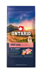 Ontario Large Weight Control Turkey & Brown Rice 12kg