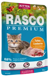 Kapsička Rasco Premium Cat Kitten Turkey in Gravy 85g
