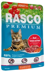 Kapsička Rasco Premium Cat Adult Beef in Gravy 85g