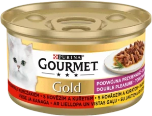 Gourmet Gold s hovězím a kuřetem 85g