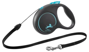 Vodítko Flexi Black Design S lanko 5m/12kg modrá