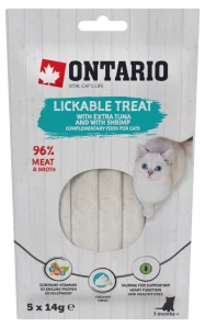 Ontario pochoutka lízací extra tuňák a krevety 5x14g