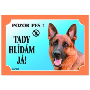 Cedulka Německý ovčak zepředu