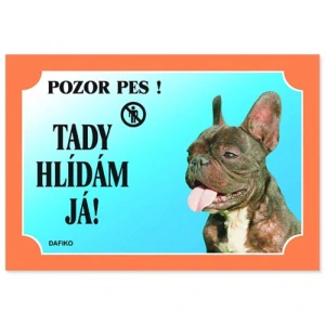 Cedulka Francouzský buldoček tmavý