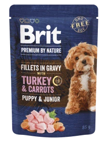 Brit Premium by Nature Dog Fillets in Gravy with Lamb & Green Peas 85g
