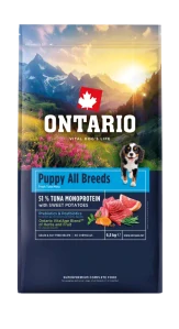 Ontario Puppy&Junior All Breeds Monoprotein Tuna & Sweet Potatoes 6,5kg