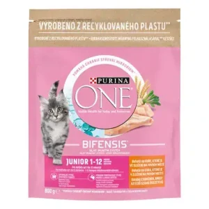 PURINA ONE BIFENSIS Junior s kuřetem a celozrnnými obilovinami 800g