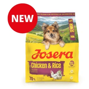 Josera 900g Mini Senior with Chicken & Rice dog