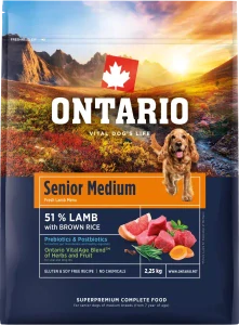 Ontario Senior Medium Lamb & Brown Rice 2,25kg