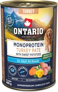 Konzerva Ontario Adult Monoprotein krůtí pate s batáty 400g