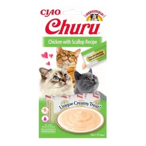 Churu Cat Chicken with Scallop Recipe 4x14g