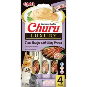 Churu Cat Luxury Chicken Recipe with King Prawn 4x14g