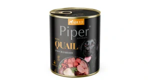 Konzerva Piper Dog s křepelkou a brusinkami 800g