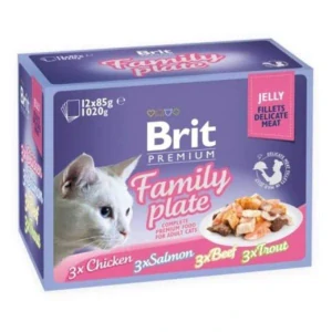 Brit Premium Cat D Fillets in Jelly Family Plate 12x85g