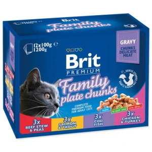 Brit Premium Cat kapsa Family Plate 12 x 100g