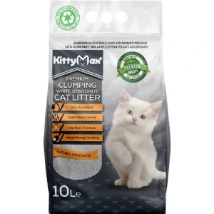 Kitty Max hrudkující bezprašný bílý bentonit 10 l