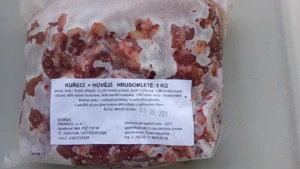 Hovězí s kuřecím hrubě mleté 1kg Framido