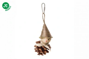 Dřevěná hračka se šiškou, 12 cm