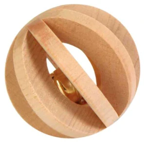Dřevěný míček s rolničkou 6cm